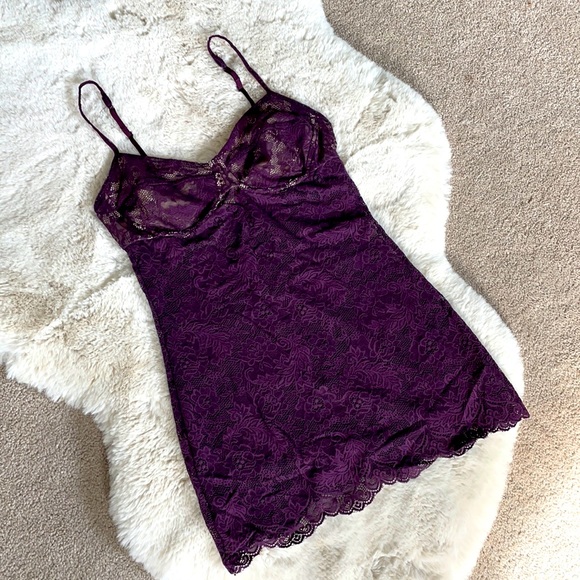 SOLD | Wilfred Purple Lace Corset Tank - Picture 3 of 5